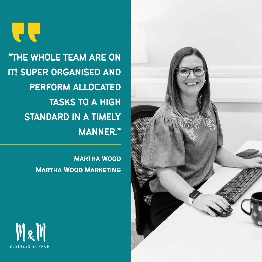 M&M Business Support Case Study Header image: Martha Wood of Martha Wood Marketing